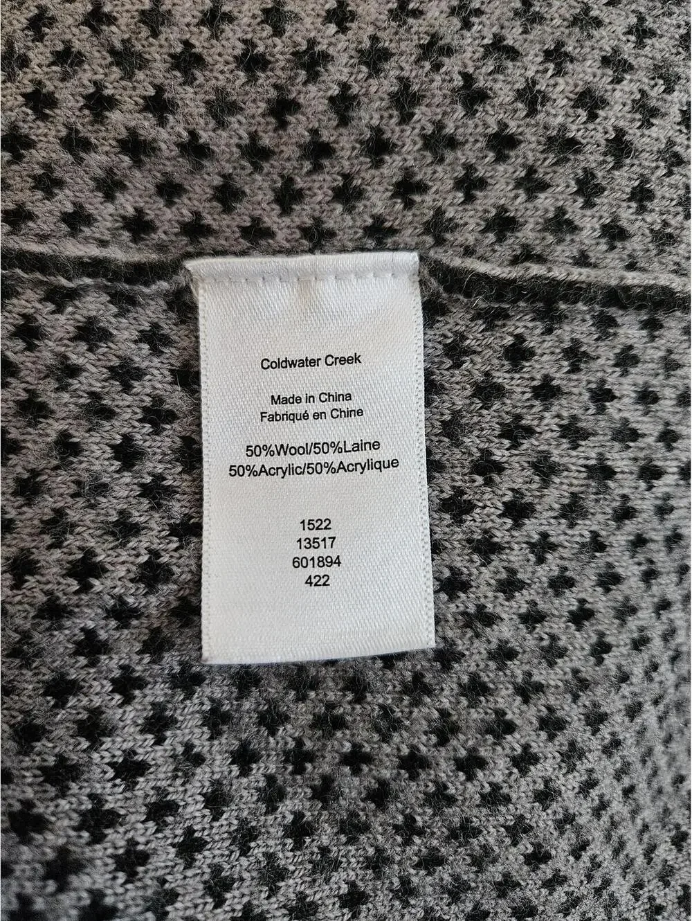 Coldwater Creek 1X grey & black sweater straight midi skirt